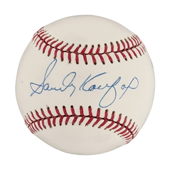 Sandy Koufax Single Signed ONL Baseball (JSA)